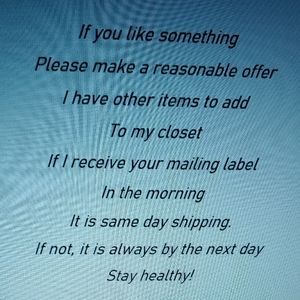 Reasonable offers considered